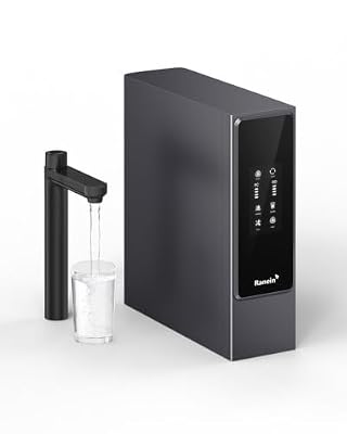 Ranein Under Sink Reverse Osmosis Water Filter System,0.42 GPM High Flow 600 GPD Tankless RO System,2:1 Pure to Drain Ratio, 95% TDS Removal, Space-Saving Design with Faucet, NSF/EPA Standards V600