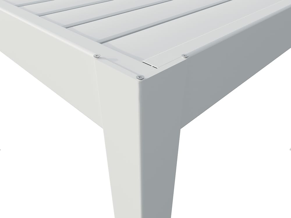 VERDELOOK | Pergola Bioclimatica Atena 100 Bianca 3x4 H2,5 m con Lamelle Orientabili, Pergola da Giardino in Alluminio con Arganello e Grondaia Integrata, Pali 10x10 cm