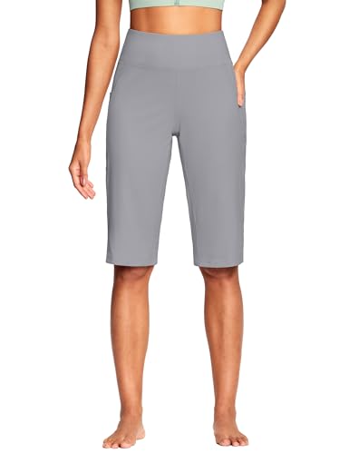 Image of ISEEGZ 15 inch / 18 inch / 21 inch / 25 inch Capri Pants for Women High Waist with Pockets Women's Capris Workout Yoga Pants Loose Straight Leg