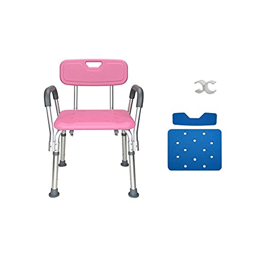 HPTHLY Shower Chair Stool Medical Padded Seat Transfer Bench with Back Medical Supplies Shower Stools Anti Skid Bathtub Lift Chair Support with Arms for Bathtub