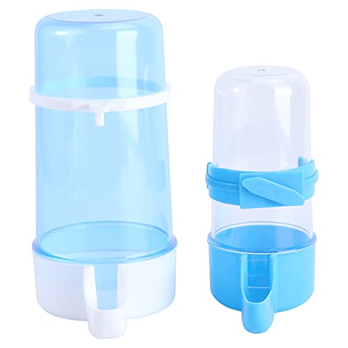 POPETPOP 2 Pz Automatico Cibo per Uccelli Mangiatoia per Acqua Plastica per Uccelli Bottiglia d'Acqua Contenitore per Abbeveratoio Distributore di Cibo Ciotola Waterer Clip per Pappagalli