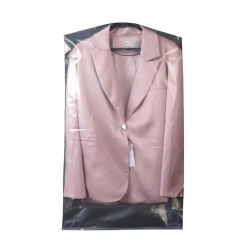 Clear Garment Bags, Plastic Covers for Clothes for Closet Storage with Zipper Clothing Covers Protector for Wardrobe(60x130cm/24x51in)