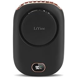 Ventilador Causa Resfriado LtYioe Ventilador Portatil Ventilador de Mano USB Recargable con 3 Velocidades y Pantalla LED inteligente, Ventilador Pequeño Silencioso para Oficina Interior Viajes Aire Libre (Negro)