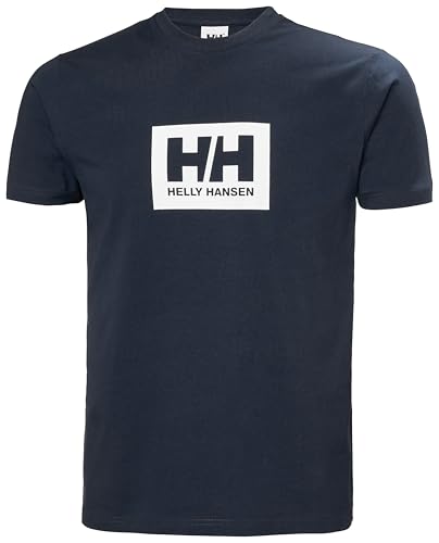 Helly Hansen Camiseta HH Box 2.0 para Hombre, Azul Marino, M
