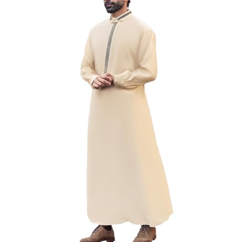 Caftan Homme Dubaï aux Finitions Soignées de Style Moyen-Orient