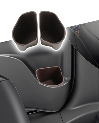 Image of CDEFG 2PCS for 2021-2025 2026 Toyota Sienna Rear Seat Door Side TPE Cup Holder Insert Pocket Center Console Organizer Storage Box Accessories Brown