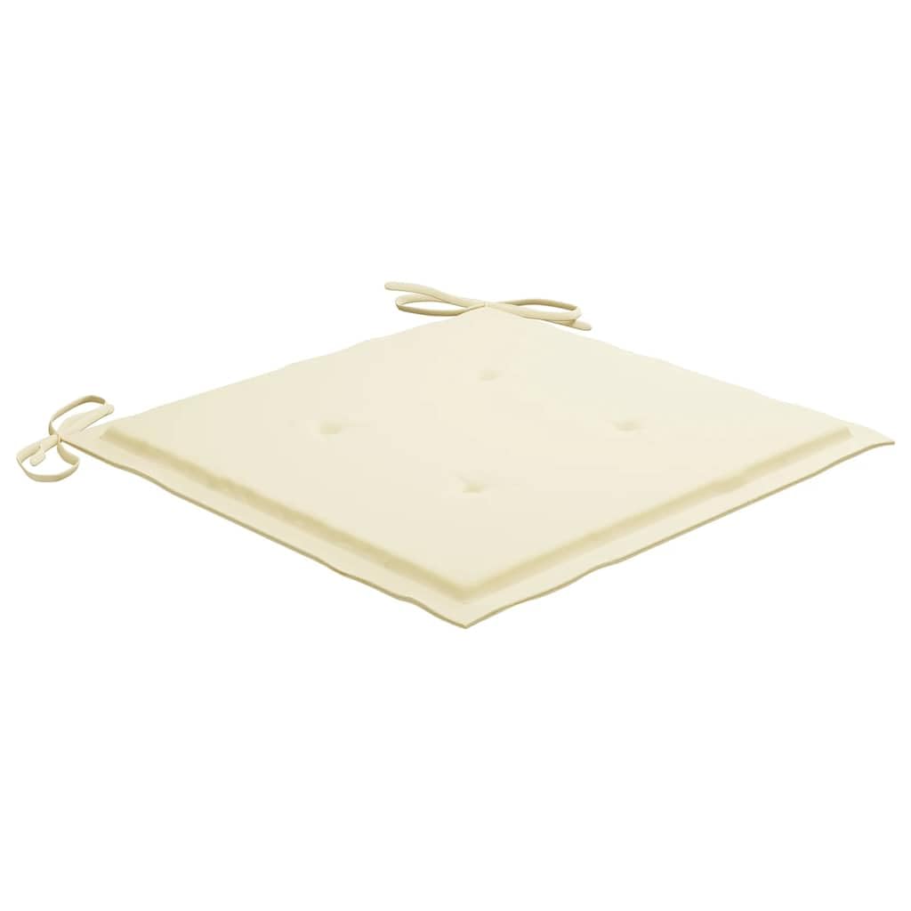 Generico Sedie da Giardino con Cuscini Crema 8 pz in Massello di Teak,Mobili da Giardino,Mobili e sedie da Giardino,Sedie da giardino-3072919