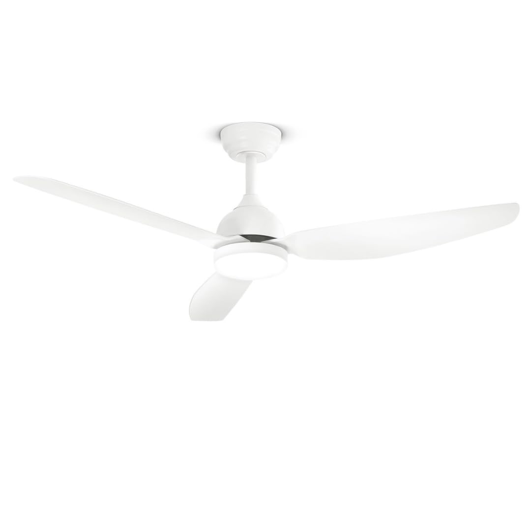 Perenz ventilateur de plafond blanc 132 cm avec moteur DC silencieux