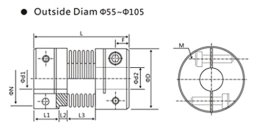 SUOFEILAIMU-PHONE CASE Metal Coupling Metal Shaft High Torque for Motor Generator Bellows Servomotor Aluminum Alloy (Inner Diameter : Wholesale Contact)
