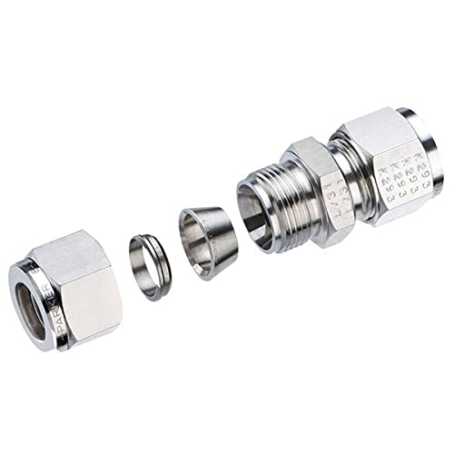 Unión recta 25 mm con doble virole acero inoxidable 316 4