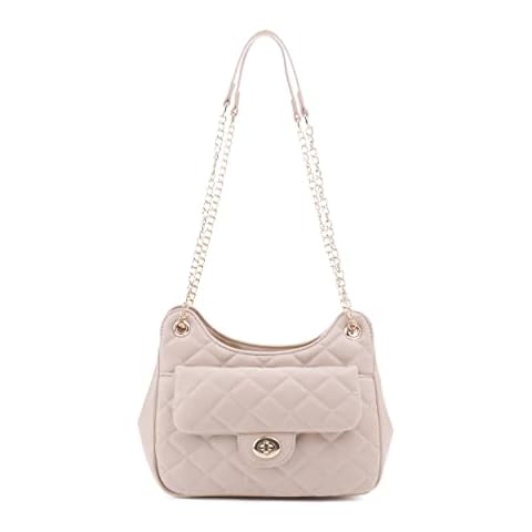 SG SUGU Small Quilted Shoulder Bag, Trendy Designer Crossbody Purse with Chain Strap For Women|ND Cover