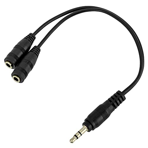 Ociodual Adaptador Divisor de Mini Jack Lead 3.5mm Macho a 2 Hembras Negro Cable Splitter Audio Duplicador para Auriculares Altavoces - Image 2