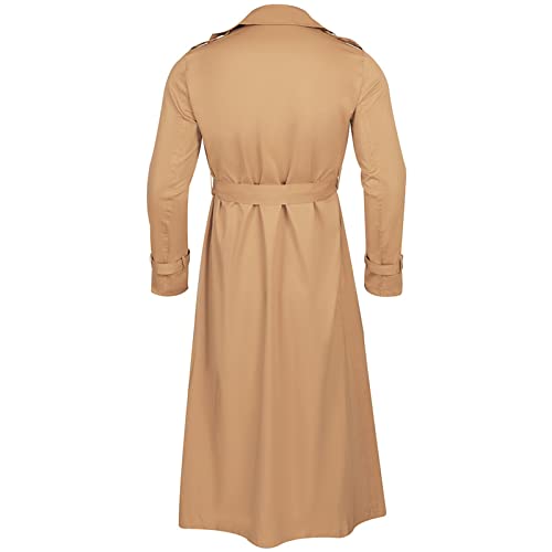 Ymosrh Mens Coats and Jackets Long-Slevee Luxury Full Length Trench Coat Long Wool Overcoat Winter Jackets for Men4