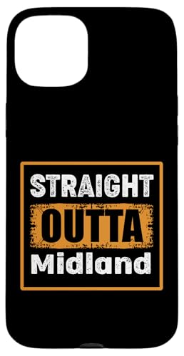 Straight Outta Midland Texas USA ���g�� �A���e�B�[�N�� ���B���e�[�W �X�}�z�P�[�X iPhone 15 Plus �p