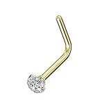 Goldnasenstecker, sehr kleiner Nasenschmuck.