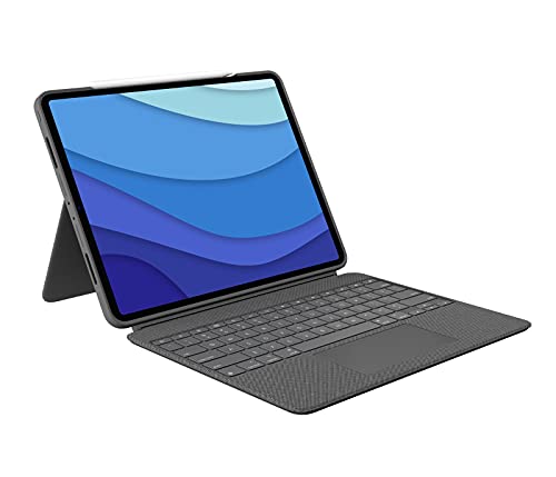 Ergonomica e facile da usare Logitech Combo Touch for iPad Pro 12.9-inch (5th generation) Gris Smart Connector QWERTY Inglés internacional