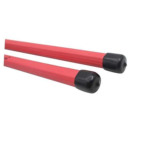 Baquetas de bambú BESPORTBLE, 2 unidades, para batería, color rojo, ideales para jazz y bandas juveniles miniatura 2