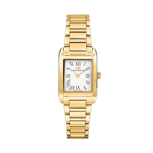 Philip Watch Reloj Mujer, Solo Hora, Analógico, 25 mm, Colección Museum, Forma Rectangular
