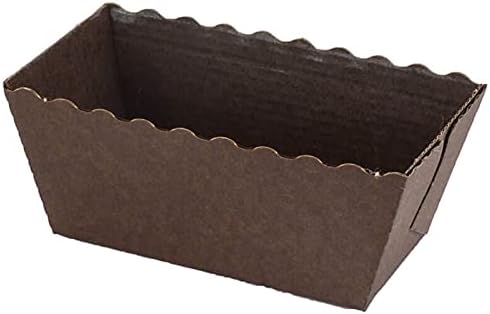 Easybake Mini Loaf 3-1/8 Inch x 1-9/16 Inch Bottom x 1-5/8 Inch High - 500 Pieces Dark Brown