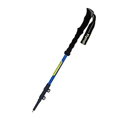 Bastones de trekking de aluminio de 135 cm regulables con 3 secciones y punta de tungsteno 1