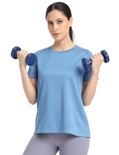 Image of Pump'd Women's Half Sleeve T-Shirt - Athleisure Women's s Fashion Workout Top for Women & Girls | Lightweight Activewear for Running, Sports & Gym - Lightweight, Anti-Odor, Dry Tech, Ultra Soft Seams