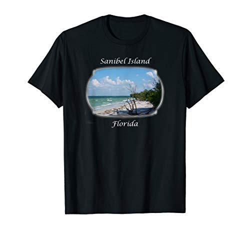Image of Sanibel Island Florida Beach Scene Design T-Shirt