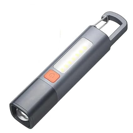 Image of 1Pack, 2 in 1 Smiling Shark Rechargeable LED Flashlight & Lantern - COB Side Light, Zoomable Spotlight, Hanging Hook, Multi-Function Torch for Camping, Hiking, Outdoor & Home Emergencies