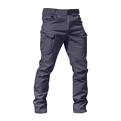 OIOLOYJM Military Cargo Pants for Men Hiking Relaxed Fit Work Waterproof Stretch Tactical Lightweight Outdoor Travel Pant