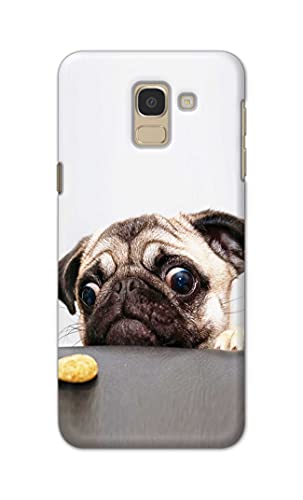 Image of PRINTFIDAA� Printed Hard Back Cover Case for Samsung Galaxy J6 | Samsung Galaxy On6 Back Cover (Pug Dog) -2808