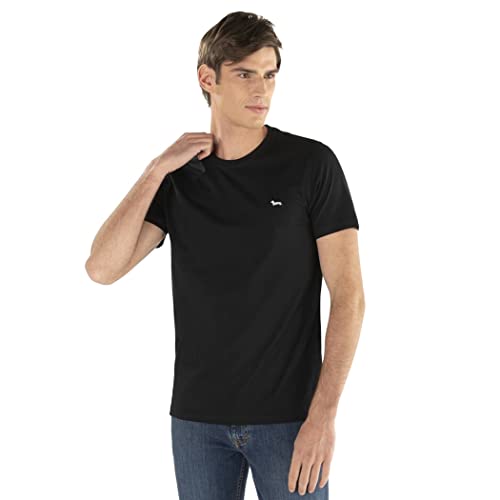 Harmont & Blaine Camiseta básica hombre Man Boy Camiseta Algodón Stretch Logo IN1001 Talla M Color Principal Negro, Negro