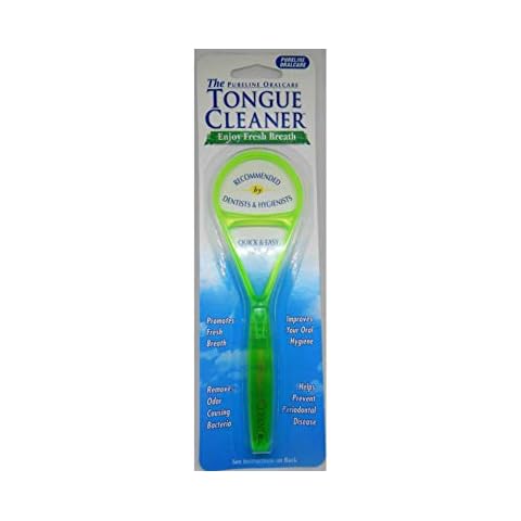 Tongue Cleaner - Neon Green Plastic Cover