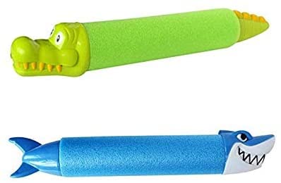 2PC Water Gun Blaster Toy For Kids Summer Swimming Pool & Beach Pull Down Type Water Gun Shark Crocodile Water Gun Funny Shooter Toys