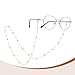 PATIKIL Eye Glasses Holders Around Neck, Silver, Gold Metal Bead Eyeglasses Strap Fashion Stylish Beaded Lanyard Glasses Chain for Women Sunglasses Old Lady Glass, 1 Pcs