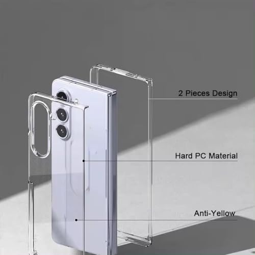 Image of TechTrendz Hard PC Slim Fit Transparent Protective Phone Case Cover for Samsung Galaxy Z Fold 6 / Fold 6 5G - Clear