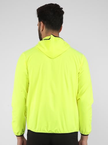 Image of GREENLANDS Windcheater GNL TRISH: Men's Reflective Windproof Jacket - NS Lycra, Breathable Mesh, Multiple Pockets, Adjustable Waist, Full Sleeves for Outdoor Adventures