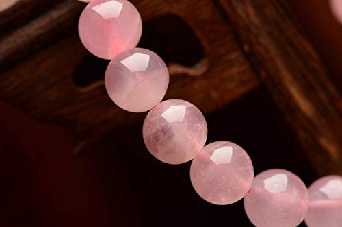 Crystal Agate Rose Quartz Stretch Bracelet - Pink Beaded Crystal for Heart Chakra, Balance, Calm, Meditation, Yoga & Spiritual Reiki Gift for Men and Women3