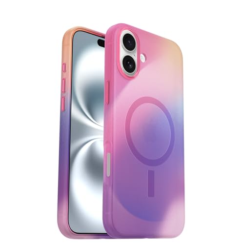 Image of OtterBox iPhone 16 Plus Figura Series Case - EOS Pink | Hydro-dipped Design, Ultra-Thin, Silicone iPhone Case, MagSafe iPhone Case with Camera Bumper