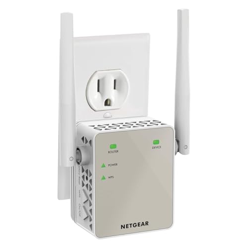 NETGEAR WiFi Range Extender (EX6120) - Add up to 1,500 sq. ft., 25 Devices - AC1200 Dual Band Wireless Signal Booster & Repeater (Up to 1.2 Gbps Speed), Compact Wall Plug Design – Free Expert Help