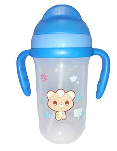 Gilli Shopee Baby Cute Stylish Bpa Free Unbreakable Sippy Cup (Sipper Kids Mug) Straw Sipper Infant PP Water/Juice Training Gravity Sipper Cup with Handles 330Ml (Blue)-image-10