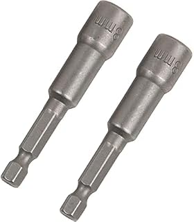 AJ Timber - 2 Pack 8mm 1/4" Quick-Change Hex Magnetic Nut Driver Drill Bit, 65mm Length