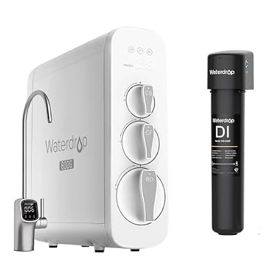 Waterdrop G3P600 Reverse Osmosis System with Waterdrop RODI Deionization Water Filter System, Resin Filter, DI Water Purifier, Bundle