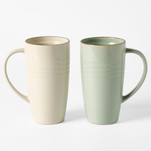 famiware Jupiter Large Coffee Mug, 20oz Ceramic Coffee Mugs Set of 2