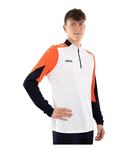 JAKO Unisex Ziptop Dynamic, weiß/Coral/Marine, 3XL – Ansicht 2