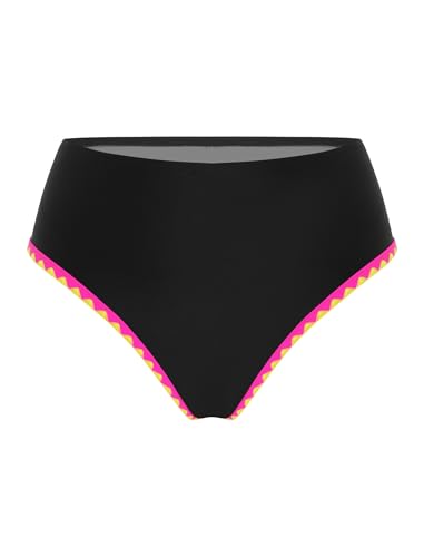 Image of ZAFUL Womens Tankini Swimsuits V Neck Push Up Swim Top Color Block Tummy Control High Waisted Bathing Suits Swim Bottom