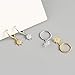 Fashion Dangling Charm Sun Hoop Earrings 925 Sterling Silver for Women Elegant Rhinestone CZ Crystal Dangle Drop Huggie Hoops Cartilage Earring Punk Hypoallergenic Jewelry BFF (White Gold)