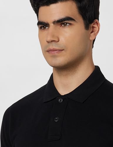 Image of Colour Block Cotton Polo Shirt