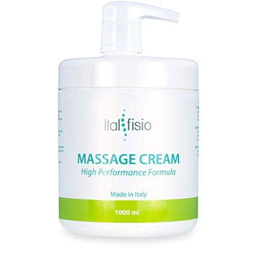 Crema per Massaggio by Italfisio. Speciale Crema Professionale per massaggio fisioterapia, sport ed estetica. 1000ml con Dosatore.