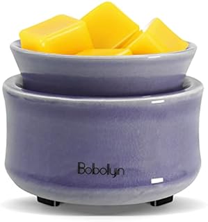 Wax Melts Burner Electric Oil Wax Warmer Scented Candle Fragrance Melter for Home Office Bedroom Living Room Decor (Purple Blue)