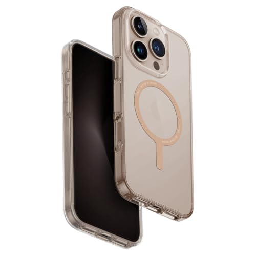 UNIQ CLARIO Coque pour iPhone 16 Pro Max (or champagne) | Antichoc AirMax respectueux de l'environnement avec camGuard surélevé pour la protection de l'objectif