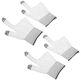 VALICLUD 2 Pairs White Two-finger Touchscreen Gaming Gloves Graphene Fingertips for Mobile Games and Billiard